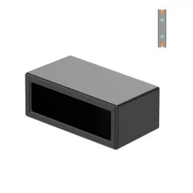 HA18-EB LEDsec Track End Cup  48V Black