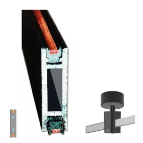 H18T-A3M LEDsec Ultra-thin ALU Lighting Track 3m 48V Black