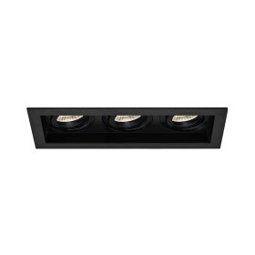 Recessed Light Fixture 3x GU10  230VAC  Black