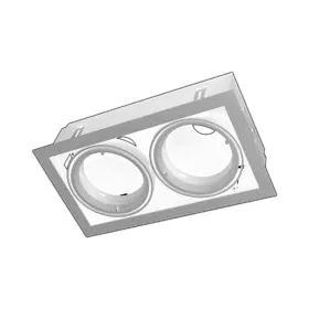   RF-2AR111 LEDsec Recessed Light Fixture 2x AR111 20x35cm 230V White