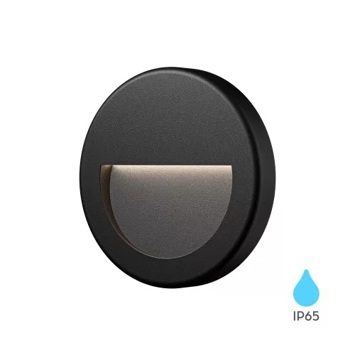  Indirect LED Wall Light 3W 230VAC 3000K Black