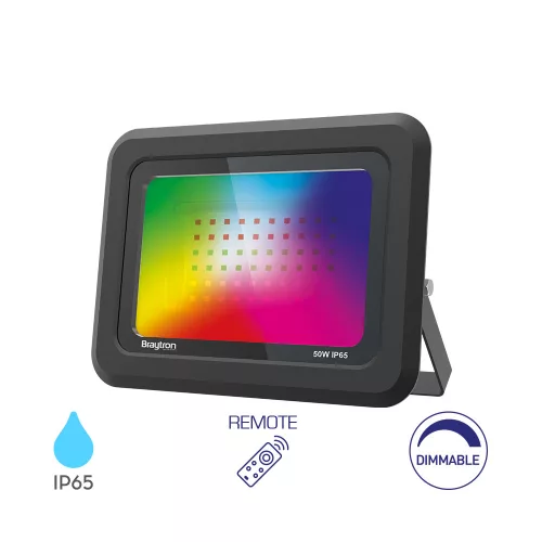  RGB Ceiling/Wall Flood Light 50W 230VAC  Black