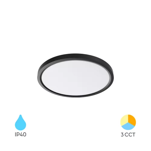  Ceiling/Wall PANEL Light 20W 230VAC 3CCT Black