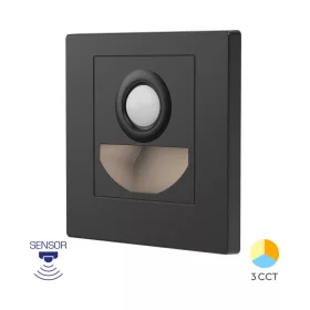   NIGHT-S LEDsec Wall Sensor Staircase Light  230V 1.5W 90Lm 3CCT 90° Black