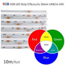   LS10-24RGB-14 • LEDsec • RGB COB LED Strip 10mm 14W/m 24V