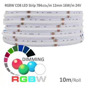   LS12-24RGBW-16 • LEDsec • RGBW COB LED Strip-784LEDs/m-12mm 16W/m 
