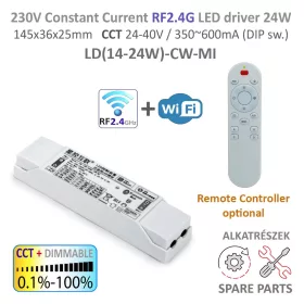   DRV-24R60 LEDsec CC 2Ch. RF2.4G Dimmable LED Driver 230V 24W 350~600mA 