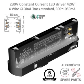   DRV40-TR4 LEDsec CC LED Driver for TR4 230V 40W 300~1050mA Black