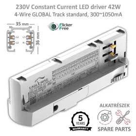   DRV40-TR4 LEDsec CC LED Driver for TR4 230V 40W 300~1050mA White