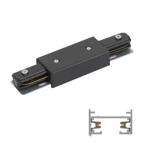  ATR2-CIP LEDsec Straight Connector for 2 Wire Track  230V Black