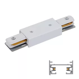   ATR2-CIP LEDsec Straight Connector for 2 Wire Track  230V White