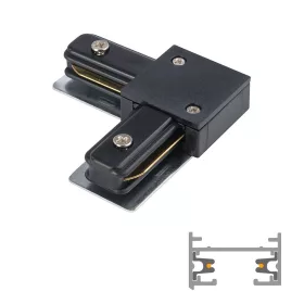 ATR2-CL LEDsec L Connector for 2 Wire Track  230V Black