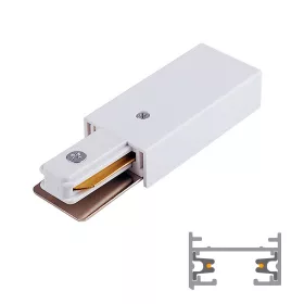 ATR2-P LEDsec End Connector for 2 Wire Track  230V White