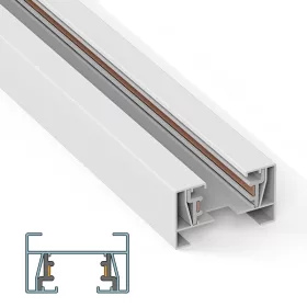 TR2-10 LEDsec 1-Phase Lighting Track 1m 230V White