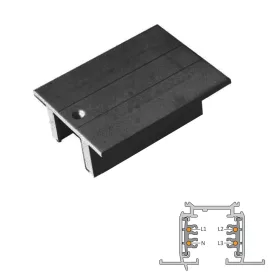 ATR4R-P LEDsec TR4R Live-end connector cover  230V Black