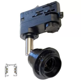 BULBI-27TR4 LEDsec Track Light Fixture E27 Φ40 230V Black