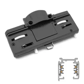 ATR4-A2 LEDsec ADAPTER for TR4 Track, DUAL LOCKS  230V Black