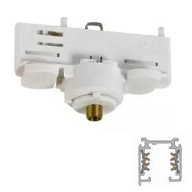 ATR4-A2 LEDsec ADAPTER for TR4 Track, DUAL LOCKS  230V White