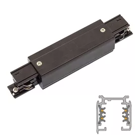 ATR4-CIP LEDsec Straight Connector for TR4 Track  230V Black