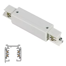 ATR4-CIP LEDsec Straight Connector for TR4 Track  230V White