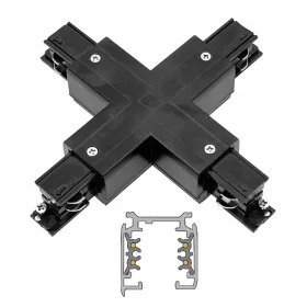   ATR4-CX LEDsec X Connector for 4 wire Track Track  230V Black