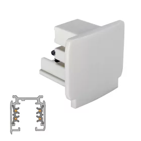 ATR4-E LEDsec End Cap for TR4 Track  230V White