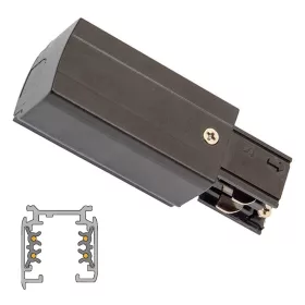 ATR4-P LEDsec End Connector for TR4 Track, LEFT  230V Black