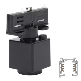 ATR4-S LEDsec Schuko Socket for TR4 Track, 6A  230V Black