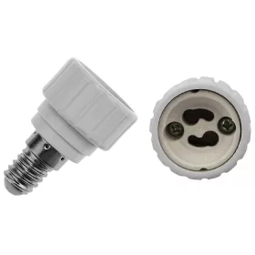 E14-AGU10 LEDsec E14 to GU10 Bulb Adapter Φ35 230V White