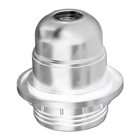   E27B-SOC LEDsec Bakelite Threaded Bulb Holder E27, with Ring Φ50 230V White