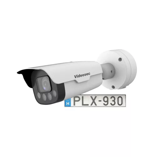 Videosec IPW-LPR47-X10SZ IP Rendszámfelismerő csőkamera 2MP 65°-9° IR LED LAN+PoE