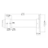 Videosec TR-CE45-IN Pendent mount pipe with base for PTZ Cameras