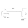 Videosec TR-CE45-IN Pendent mount pipe with base for PTZ Cameras