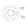 Videosec TR-CE45-IN Pendent mount pipe with base for PTZ Cameras