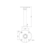 Videosec TR-CM24-IN Pendent/Ceiling mount pipe with base