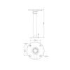 Videosec TR-CM24-IN Pendent/Ceiling mount pipe with base