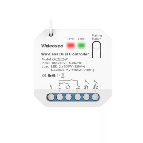   KRC2202-W • LEDsec • Kinetic Wireless RF+WiFi Mini Contactor 2Ch. 230V