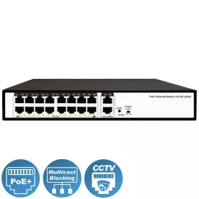 Videosec PS16FE+2GE PoE Switch