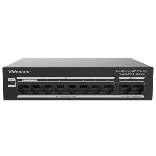 Videosec PSNSW3000-8FE+2GE-CM PoE Switch